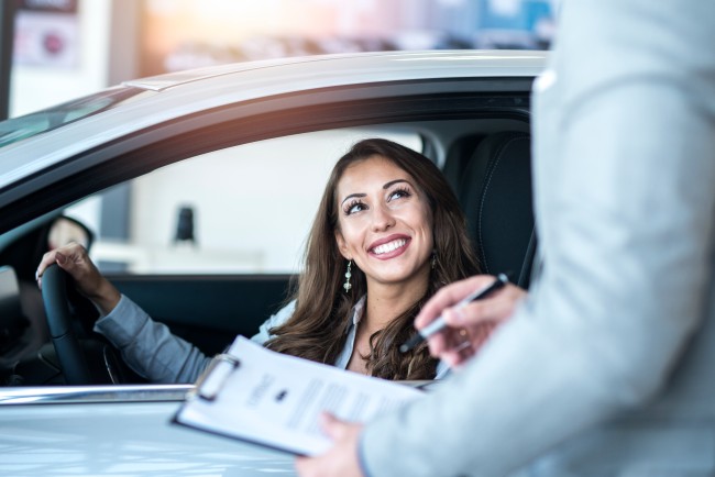 Women Buying Vehicle Insurance